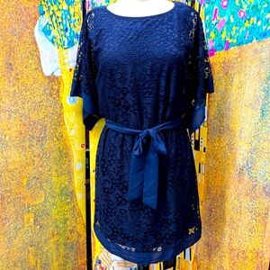 Navy Blue Lace Dress by established 1962 size 8